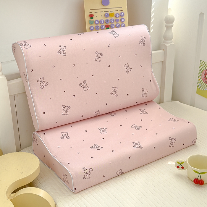 91家纺网 家纺一手货源 找家纺 良佐生活 2025新款高支高密全棉乳胶枕套 粉小熊