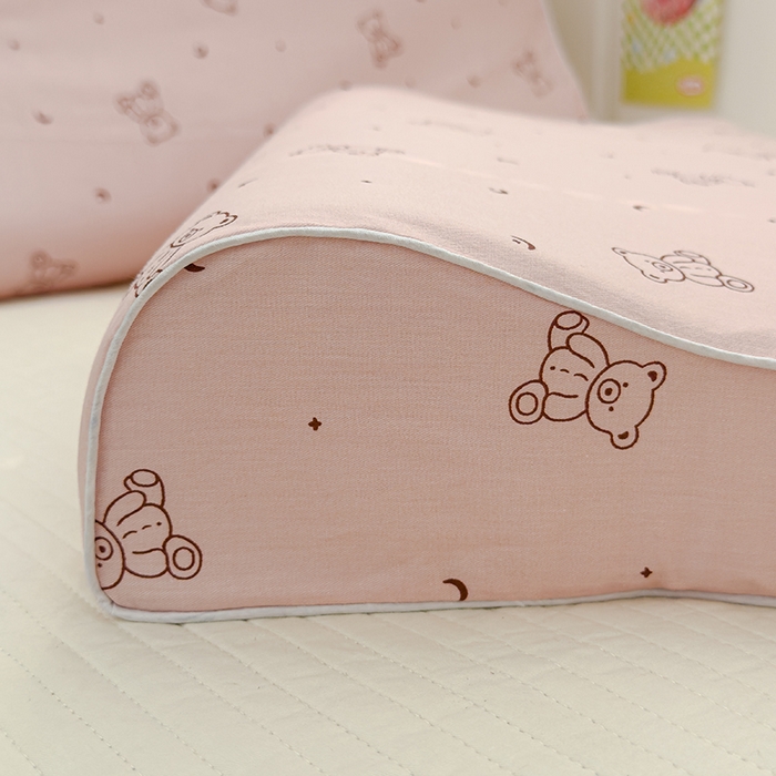 91家纺网 家纺一手货源 找家纺 良佐生活 2025新款高支高密全棉乳胶枕套 粉小熊