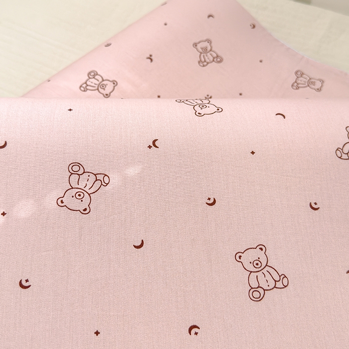 91家纺网 家纺一手货源 找家纺 良佐生活 2025新款高支高密全棉乳胶枕套 粉小熊