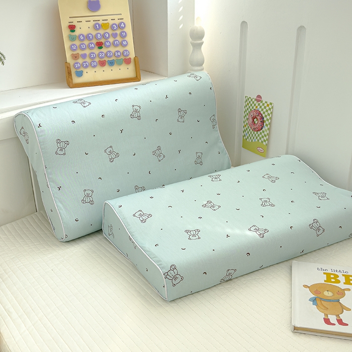 91家纺网 家纺一手货源 找家纺 良佐生活 2025新款高支高密全棉乳胶枕套 兰小熊