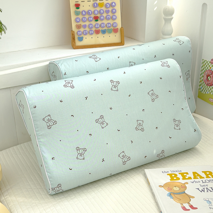 91家纺网 家纺一手货源 找家纺 良佐生活 2025新款高支高密全棉乳胶枕套 兰小熊