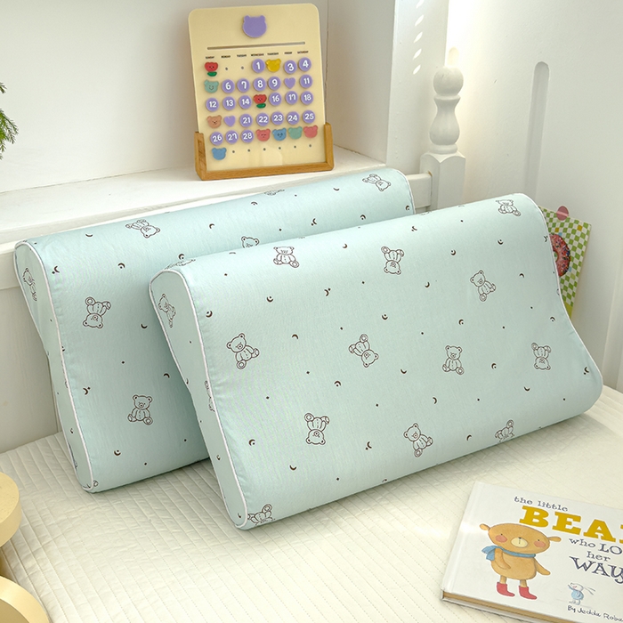 91家纺网 家纺一手货源 找家纺 良佐生活 2025新款高支高密全棉乳胶枕套 兰小熊