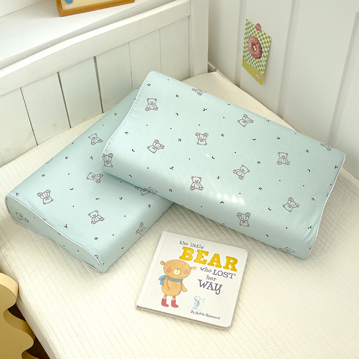 91家纺网 家纺一手货源 找家纺 良佐生活 2025新款高支高密全棉乳胶枕套 兰小熊