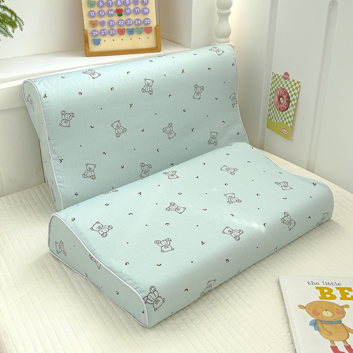 91家纺网 家纺一手货源 找家纺 良佐生活 2025新款高支高密全棉乳胶枕套 兰小熊