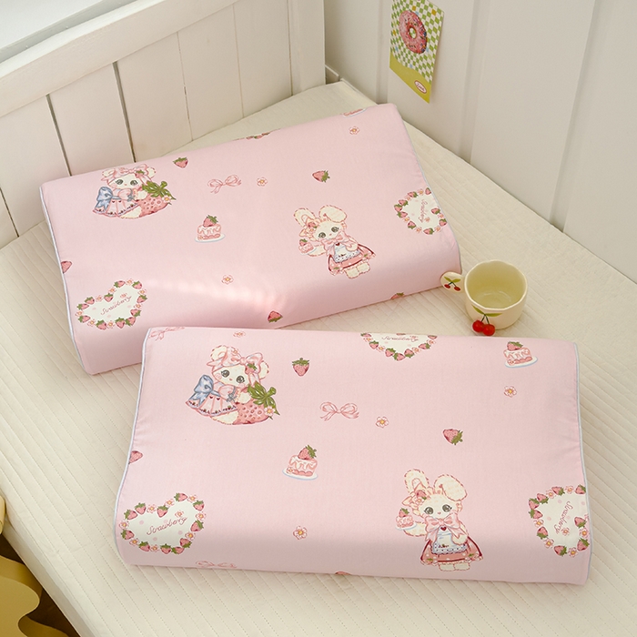 91家纺网 家纺一手货源 找家纺 良佐生活 2025新款高支高密全棉乳胶枕套 小兔美美