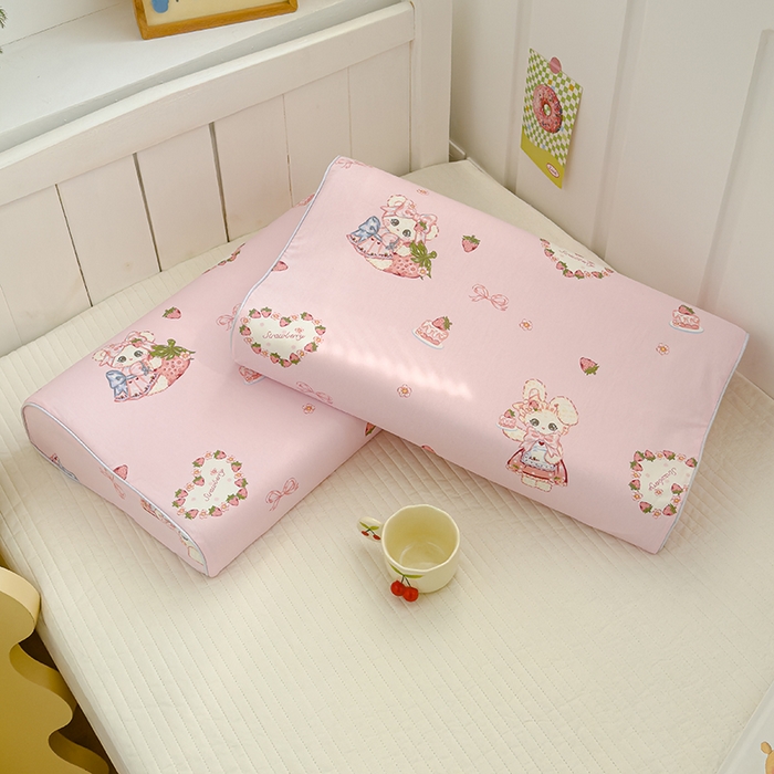 91家纺网 家纺一手货源 找家纺 良佐生活 2025新款高支高密全棉乳胶枕套 小兔美美