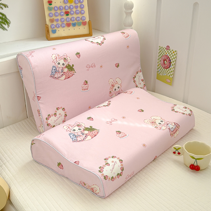 91家纺网 家纺一手货源 找家纺 良佐生活 2025新款高支高密全棉乳胶枕套 小兔美美