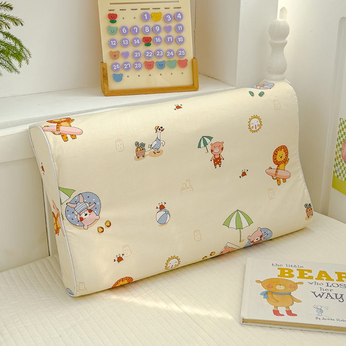 良佐生活 2025新款高支高密全棉乳胶枕套 欢乐园