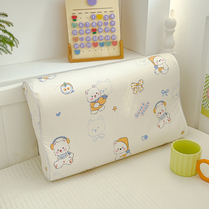 良佐生活 2025新款高支高密全棉乳胶枕套 皮小鲁