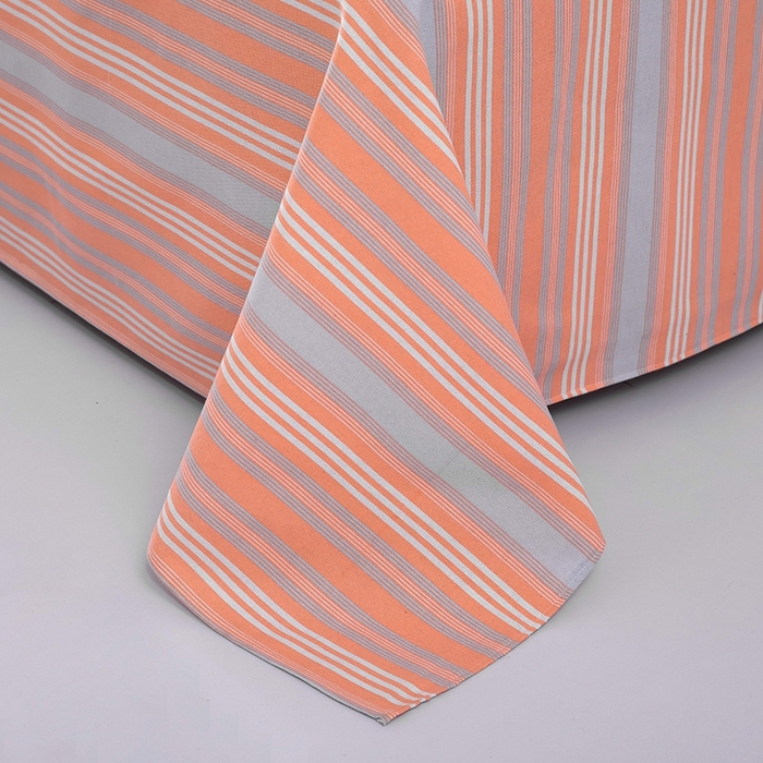 91家纺网 家纺一手货源 找家纺 帛洵家纺 2025新款A类原棉细纱印花老粗布床单 灰玉条纹