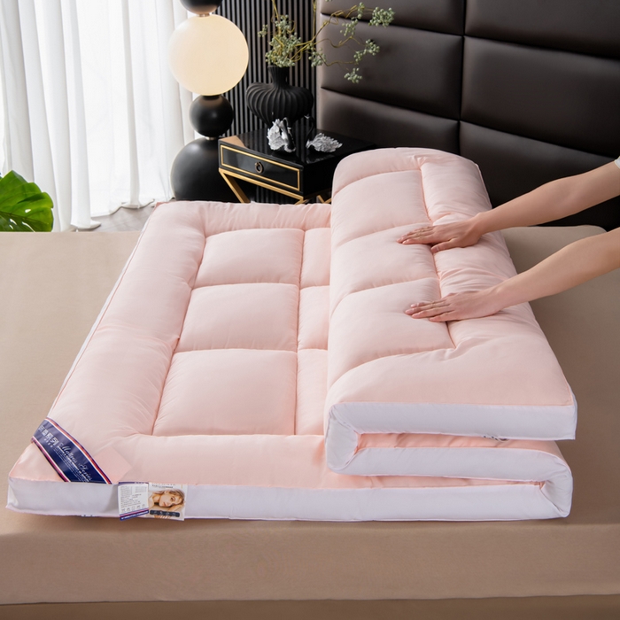 91家纺网 家纺一手货源 找家纺 （总）瑶瑶家居2025年新款加厚羽丝绒大豆床垫（不零售，其他规格一包起定）