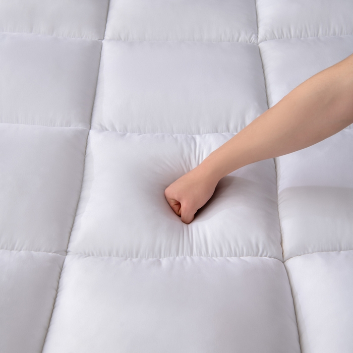 91家纺网 家纺一手货源 找家纺 （总）瑶瑶家居2025年新款加厚羽丝绒大豆床垫（不零售，其他规格一包起定）