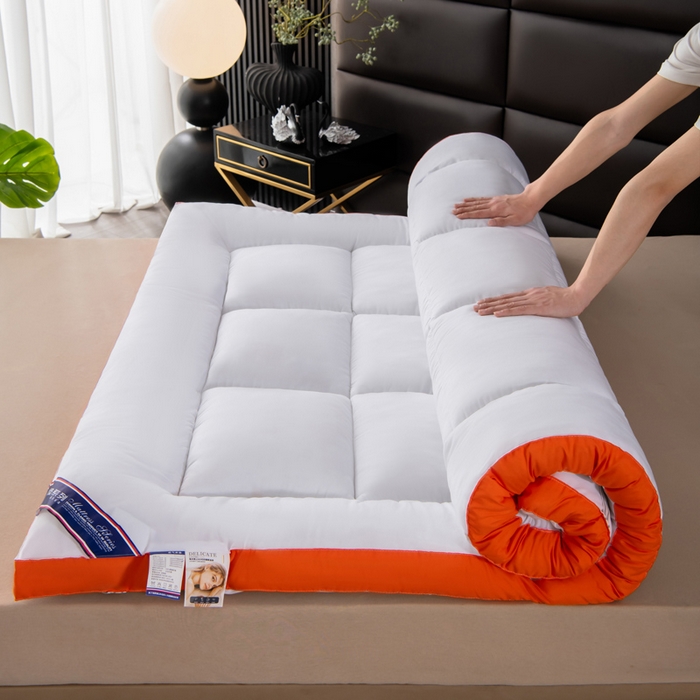 91家纺网 家纺一手货源 找家纺 （总）瑶瑶家居2025年新款加厚羽丝绒大豆床垫（不零售，其他规格一包起定）