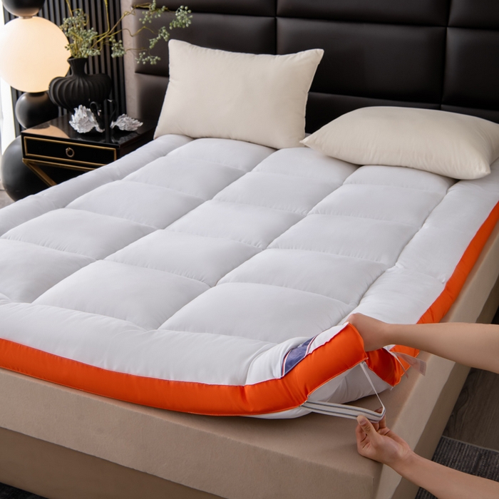 91家纺网 家纺一手货源 找家纺 （总）瑶瑶家居2025年新款加厚羽丝绒大豆床垫（不零售，其他规格一包起定）