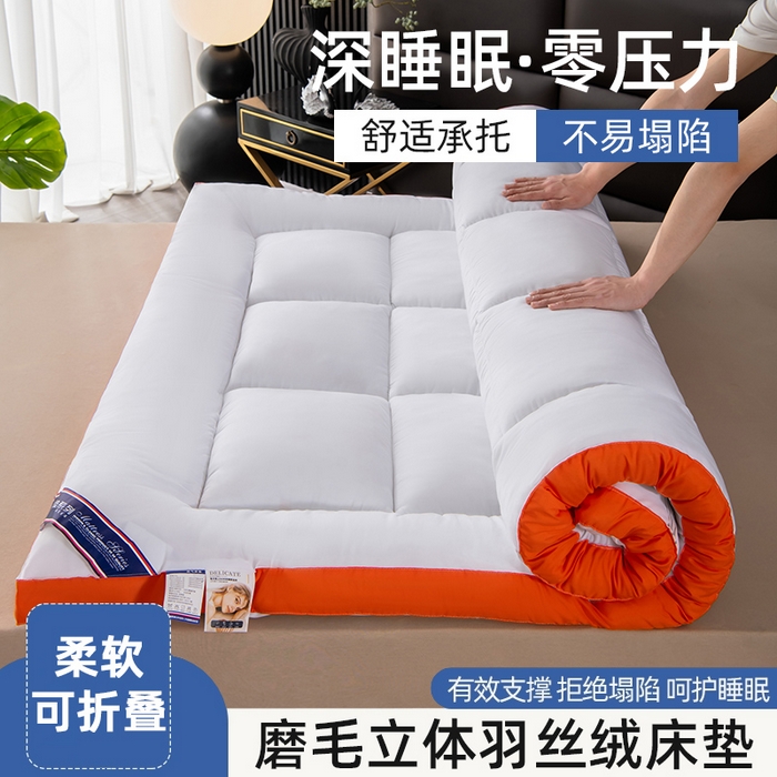 （总）瑶瑶家居2025年新款加厚羽丝绒大豆床垫（不零售，其他规格一包起定）