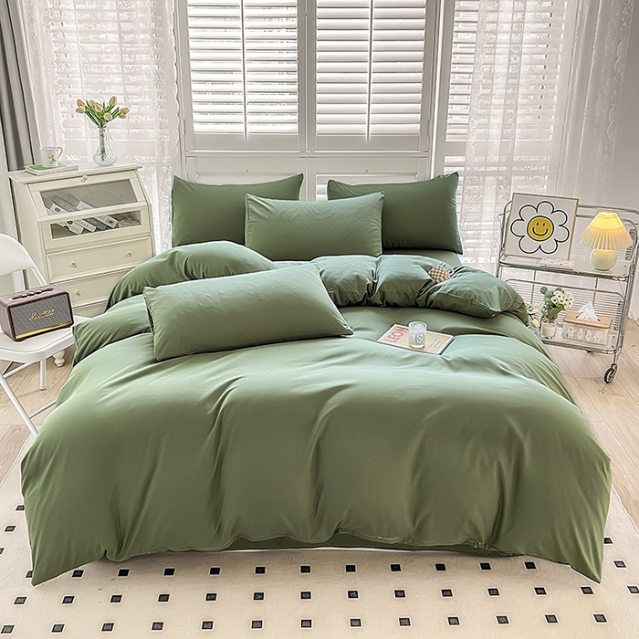 91家纺网 家纺一手货源 找家纺 （总）啊雅家居 2025新款学生宿舍双拼磨毛被套床单床笠单品三件套四件套