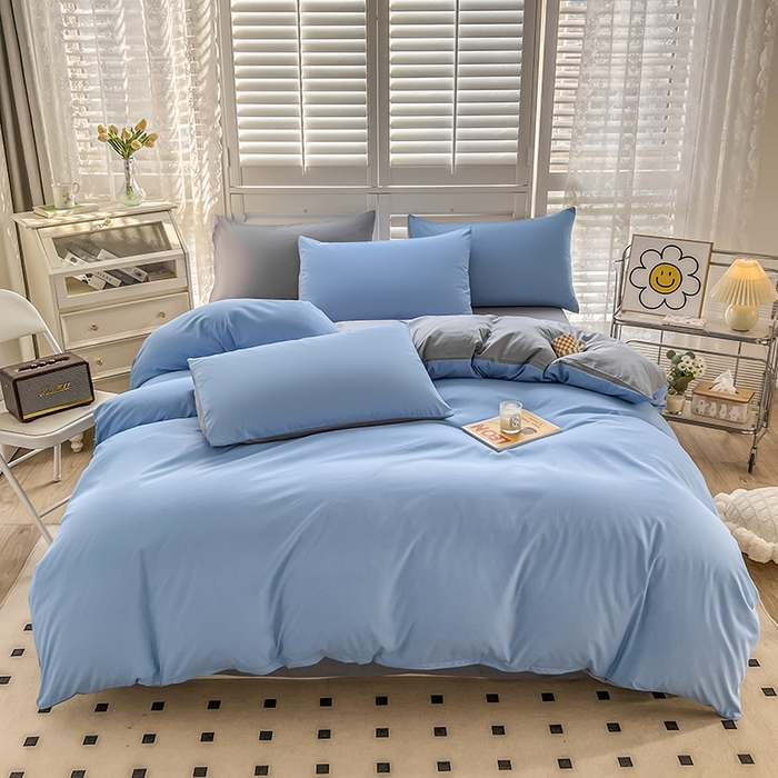 91家纺网 家纺一手货源 找家纺 （总）啊雅家居 2025新款学生宿舍双拼磨毛被套床单床笠单品三件套四件套