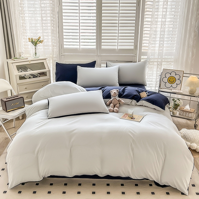 91家纺网 家纺一手货源 找家纺 （总）啊雅家居 2025新款学生宿舍双拼磨毛被套床单床笠单品三件套四件套