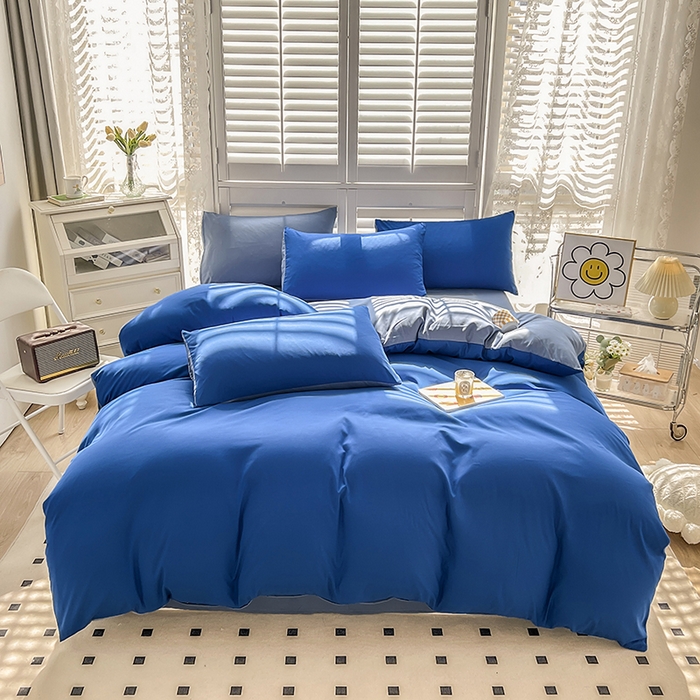 91家纺网 家纺一手货源 找家纺 （总）啊雅家居 2025新款学生宿舍双拼磨毛被套床单床笠单品三件套四件套