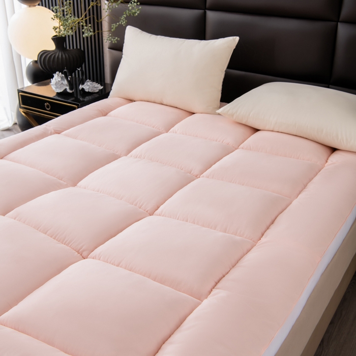 91家纺网 家纺一手货源 找家纺 瑶瑶家居2025年新款加厚羽丝绒大豆床垫（不零售，其他规格一包起定）