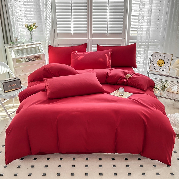 91家纺网 家纺一手货源 找家纺 （总）啊雅家居 2025新款学生宿舍双拼磨毛被套床单床笠单品三件套四件套