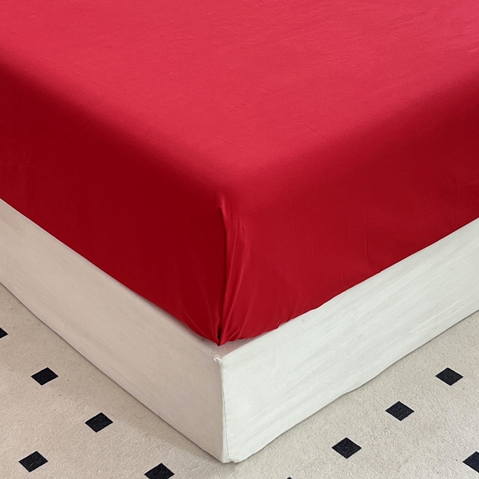 91家纺网 家纺一手货源 找家纺 啊雅家居 2025新款学生宿舍双拼磨毛被套床单床笠单品三件套四件套 红色