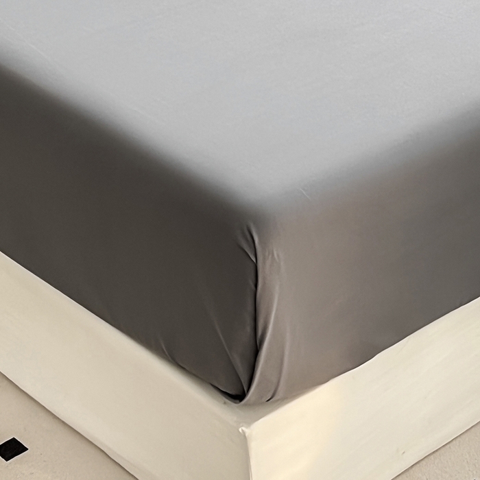 91家纺网 家纺一手货源 找家纺 啊雅家居 2025新款学生宿舍双拼磨毛被套床单床笠单品三件套四件套 米白加深灰