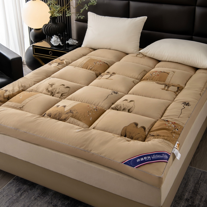 91家纺网 家纺一手货源 找家纺 瑶瑶家居2025年新款加厚羽丝绒大豆床垫（不零售，其他规格一包起定）