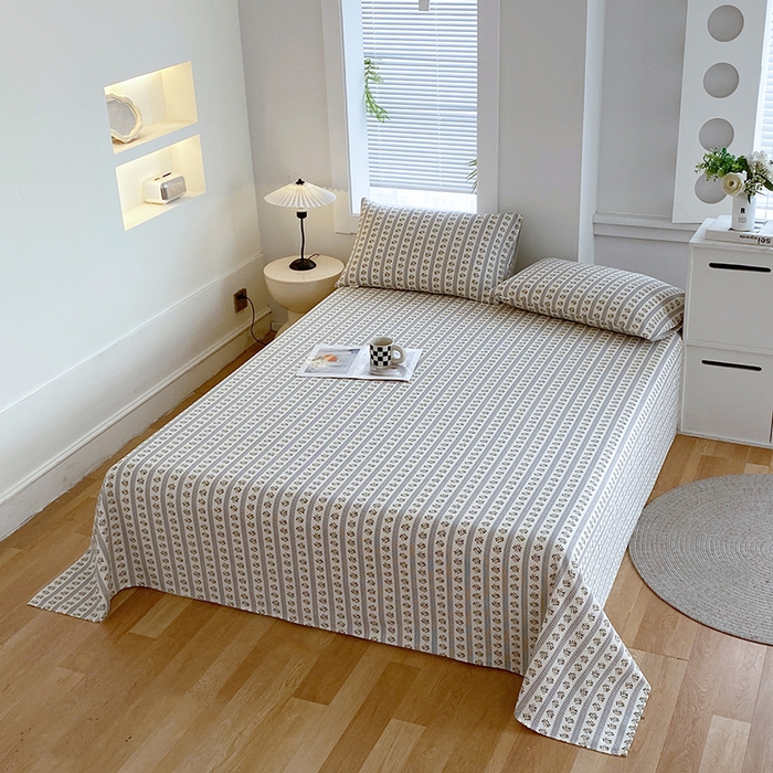 91家纺网 家纺一手货源 找家纺 （总）爱彼家纺 2025夏季古艺原棉老粗布床单三件套凉席-系列五