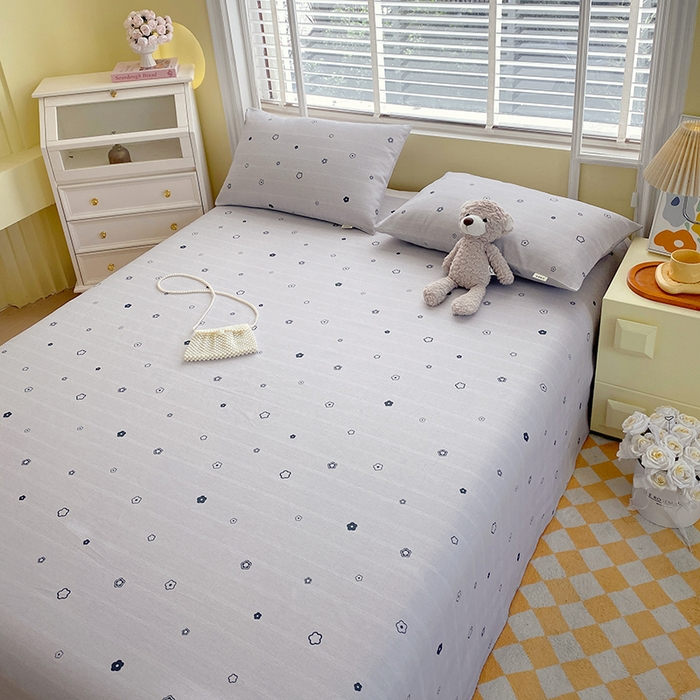 91家纺网 家纺一手货源 找家纺 爱彼家纺 2025夏季古艺原棉老粗布床单三件套凉席-系列五 安妮