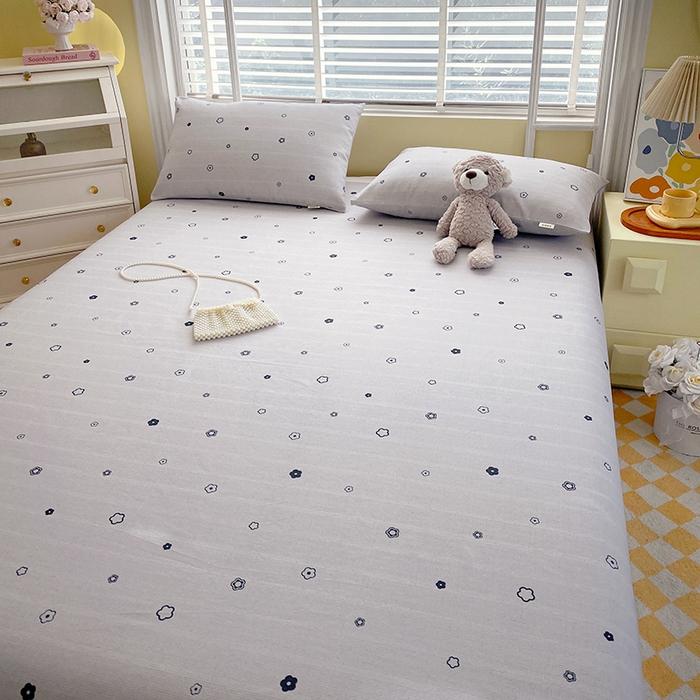 91家纺网 家纺一手货源 找家纺 爱彼家纺 2025夏季古艺原棉老粗布床单三件套凉席-系列五 安妮