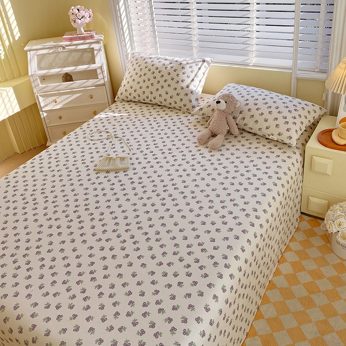 91家纺网 家纺一手货源 找家纺 爱彼家纺 2025夏季古艺原棉老粗布床单三件套凉席-系列五 栝静