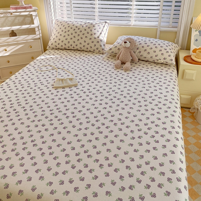 91家纺网 家纺一手货源 找家纺 爱彼家纺 2025夏季古艺原棉老粗布床单三件套凉席-系列五 栝静