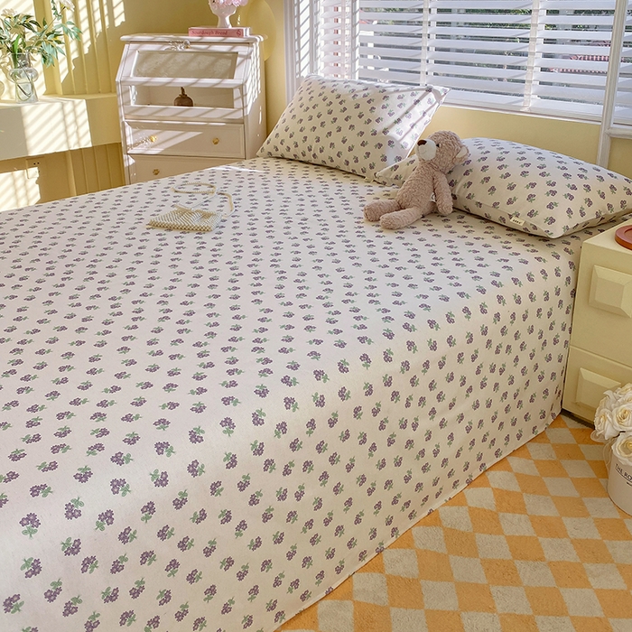 91家纺网 家纺一手货源 找家纺 爱彼家纺 2025夏季古艺原棉老粗布床单三件套凉席-系列五 栝静