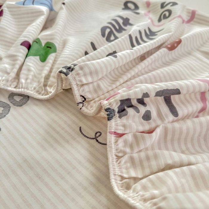 91家纺网 家纺一手货源 找家纺 柠馨 2025新款亲肤舒适全棉印花床单床笠 梦幻小鹿-床笠