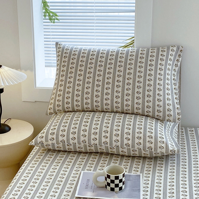 91家纺网 家纺一手货源 找家纺 爱彼家纺 2025夏季古艺原棉老粗布床单三件套凉席-系列五 陌微