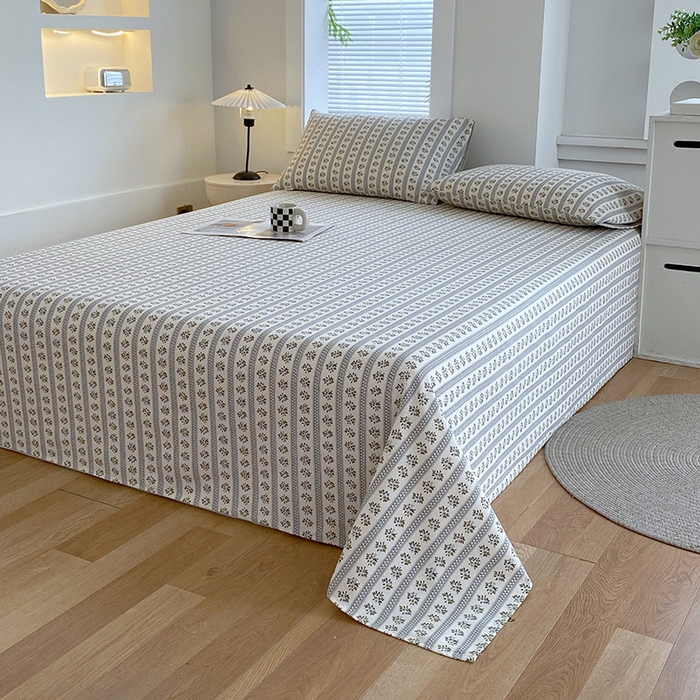 91家纺网 家纺一手货源 找家纺 爱彼家纺 2025夏季古艺原棉老粗布床单三件套凉席-系列五 陌微