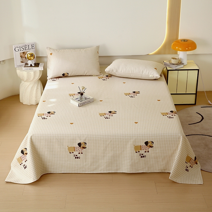 91家纺网 家纺一手货源 找家纺 爱彼家纺 2025夏季古艺原棉老粗布床单三件套凉席-系列五 土耳其