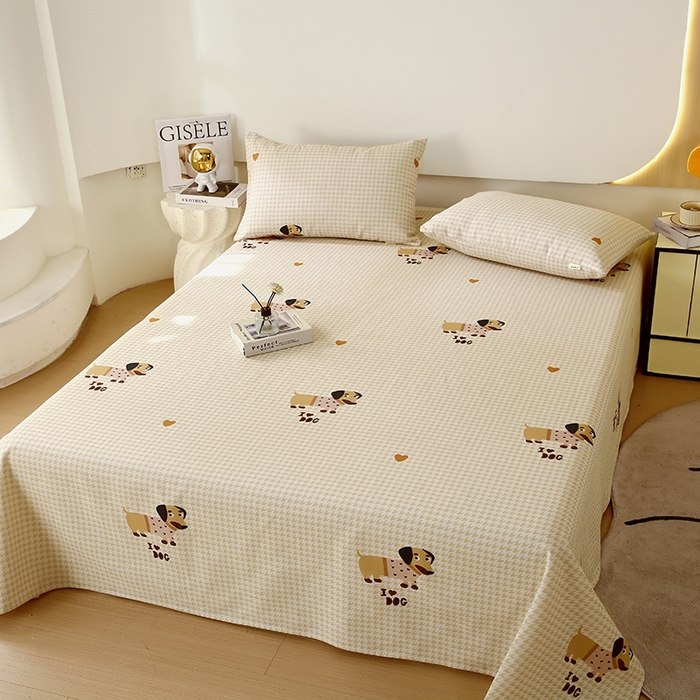 91家纺网 家纺一手货源 找家纺 爱彼家纺 2025夏季古艺原棉老粗布床单三件套凉席-系列五 土耳其