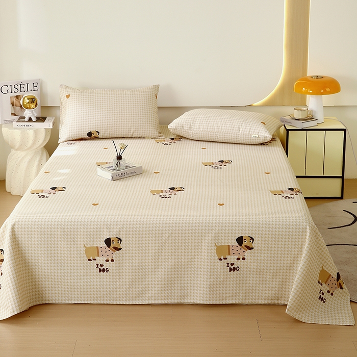 91家纺网 家纺一手货源 找家纺 爱彼家纺 2025夏季古艺原棉老粗布床单三件套凉席-系列五 土耳其