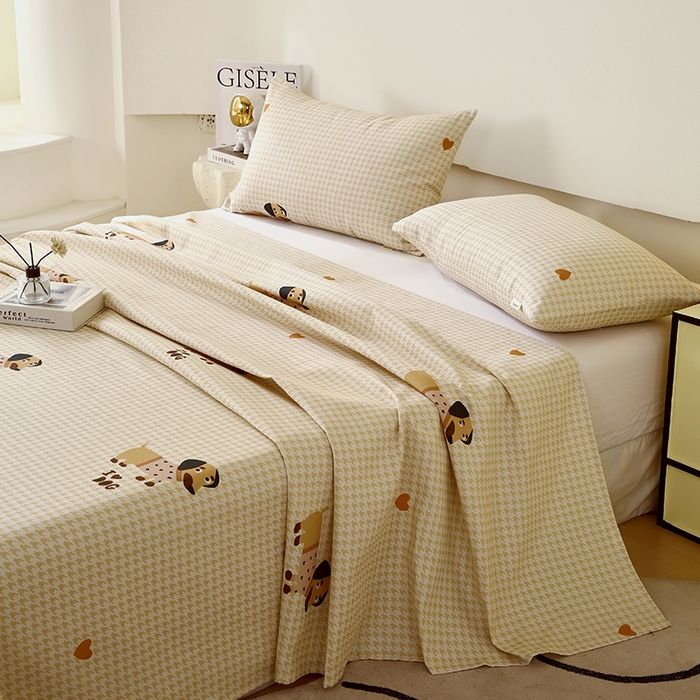 91家纺网 家纺一手货源 找家纺 爱彼家纺 2025夏季古艺原棉老粗布床单三件套凉席-系列五 土耳其