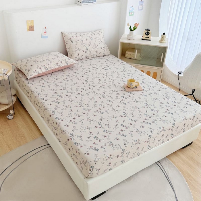 91家纺网 家纺一手货源 找家纺 柠馨 2025新款亲肤舒适全棉印花床单床笠 沐风-床笠