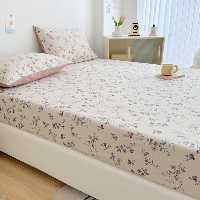 91家纺网 家纺一手货源 找家纺 柠馨 2025新款亲肤舒适全棉印花床单床笠 沐风-床笠