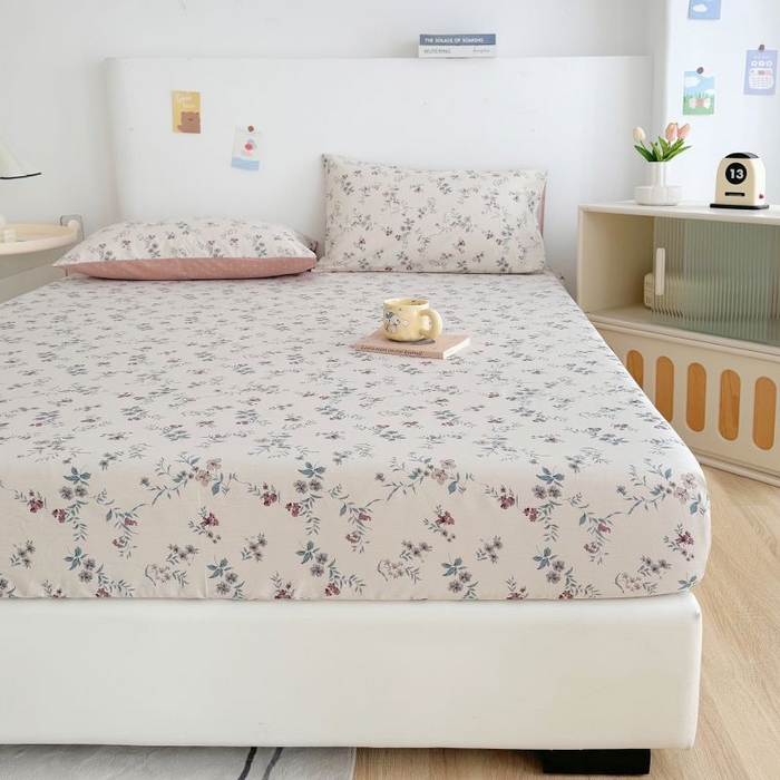 91家纺网 家纺一手货源 找家纺 柠馨 2025新款亲肤舒适全棉印花床单床笠 沐风-床笠