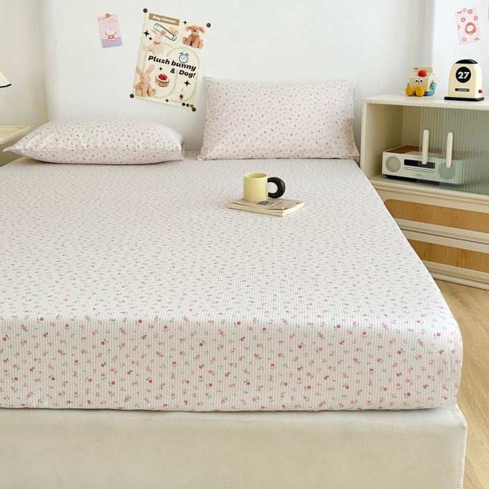 91家纺网 家纺一手货源 找家纺 柠馨 2025新款亲肤舒适全棉印花床单床笠 绮幻-床笠