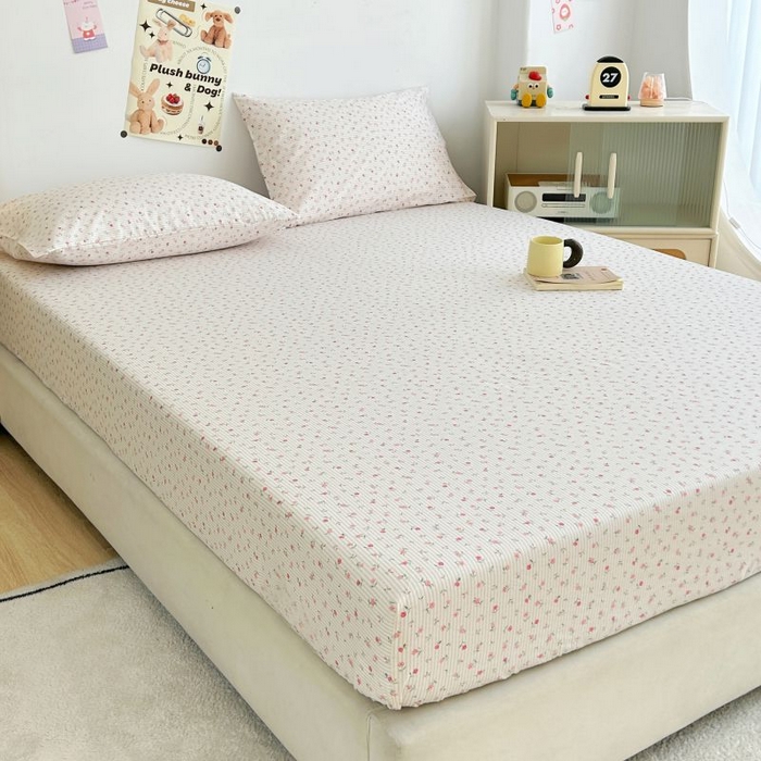 91家纺网 家纺一手货源 找家纺 柠馨 2025新款亲肤舒适全棉印花床单床笠 绮幻-床笠