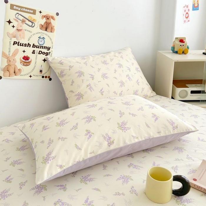 91家纺网 家纺一手货源 找家纺 柠馨 2025新款亲肤舒适全棉印花床单床笠 浅薇-床笠