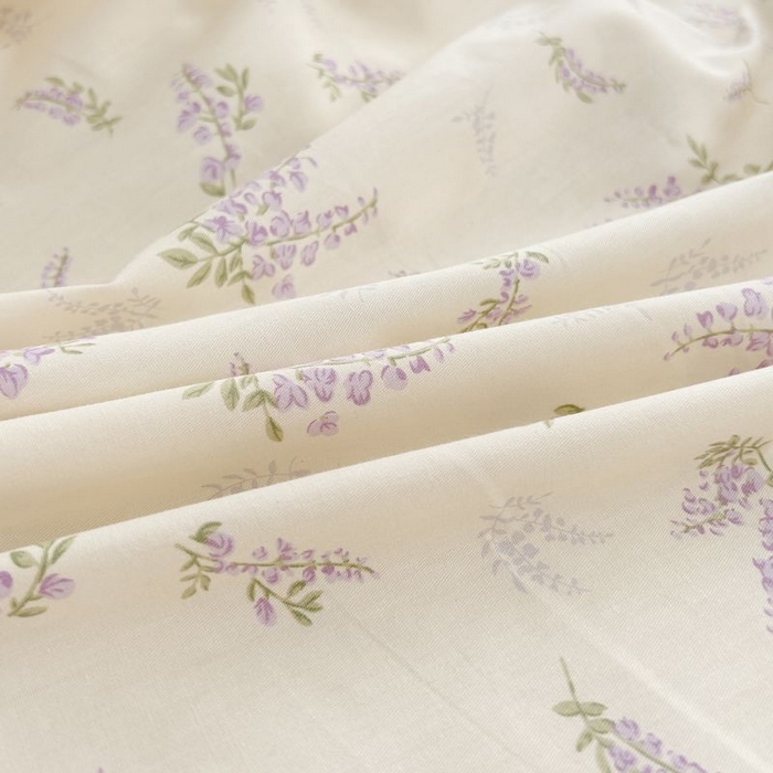 91家纺网 家纺一手货源 找家纺 柠馨 2025新款亲肤舒适全棉印花床单床笠 浅薇-床笠