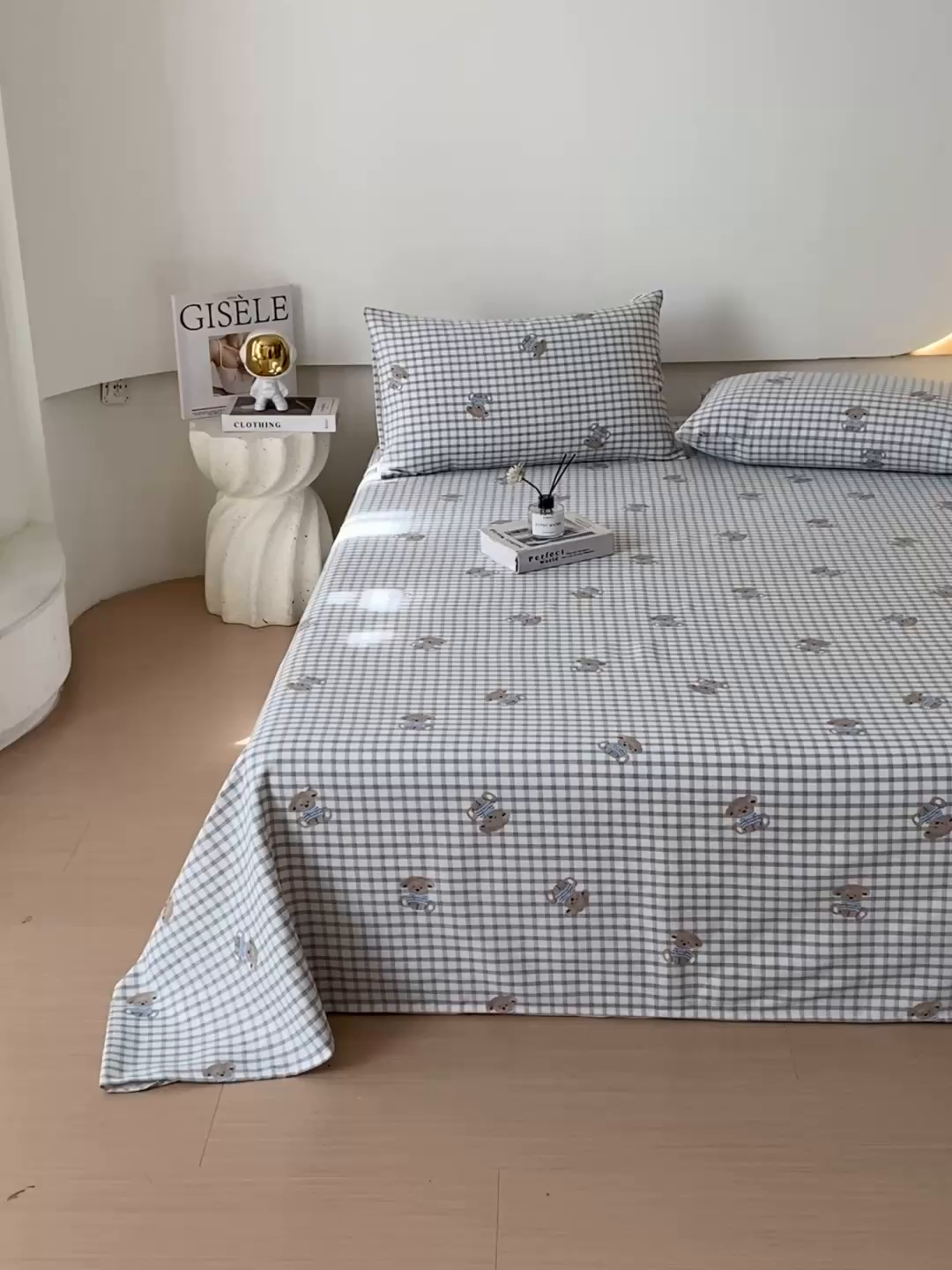 91家纺网 家纺一手货源 找家纺 爱彼家纺 2025夏季古艺原棉老粗布床单三件套凉席-系列五 小熊之家