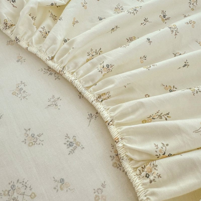 91家纺网 家纺一手货源 找家纺 柠馨 2025新款亲肤舒适全棉印花床单床笠 倾心-床笠